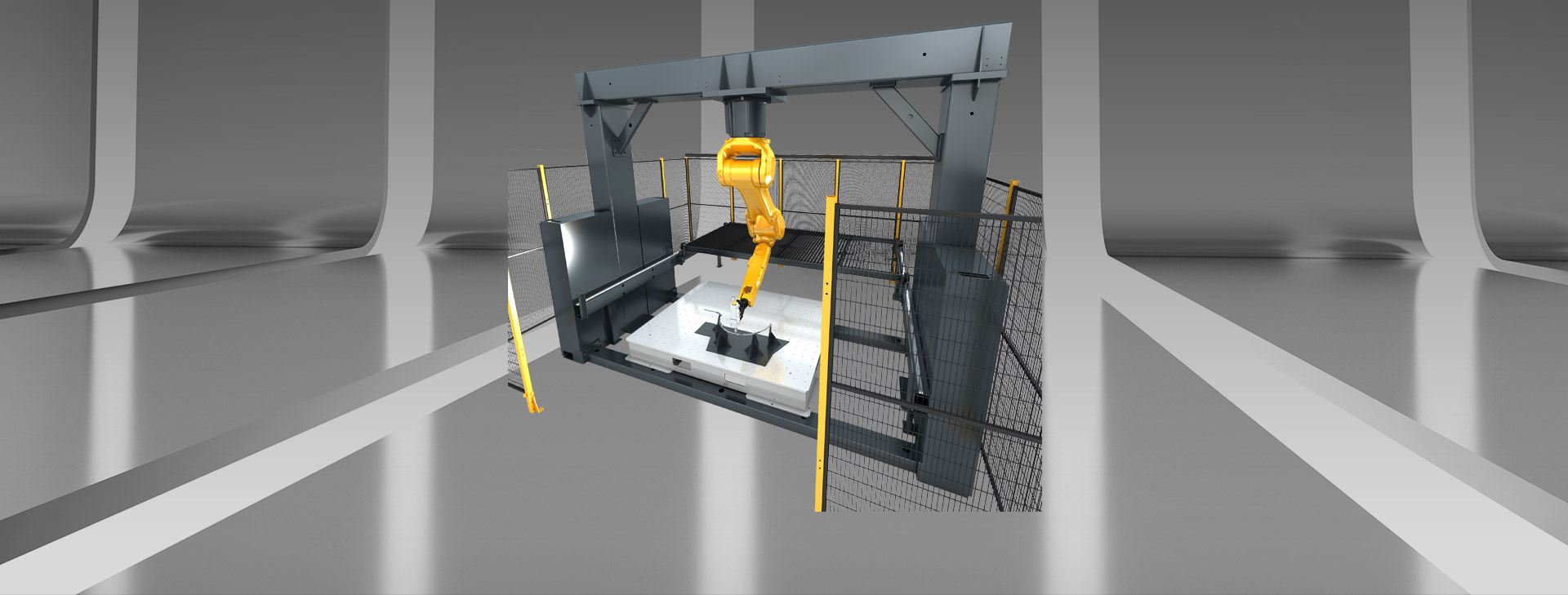Máquina de corte a laser robô 3D com estrutura de pórtico