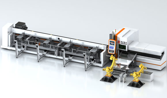 Sistema de fabricação flexível (FMS) Máquina de corte de tubo de laser de fibra