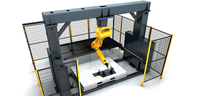 Máquina de corte a laser robô 3D com estrutura de pórtico