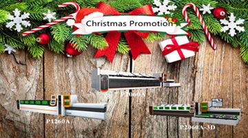 Promoção de Natal Laser dourado de máquinas de corte de tubo a laser