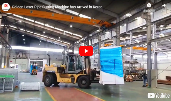 Máquina de corte de tubo laser dourado chegou à Coreia