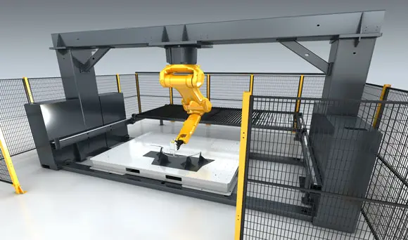 Máquina de corte do laser do robô do laser dourado 3D