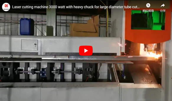 Máquina de Corte a laser de 3000 Watts Com Pesados Mandril Para O Corte De Tubos de Grande Diâmetro
