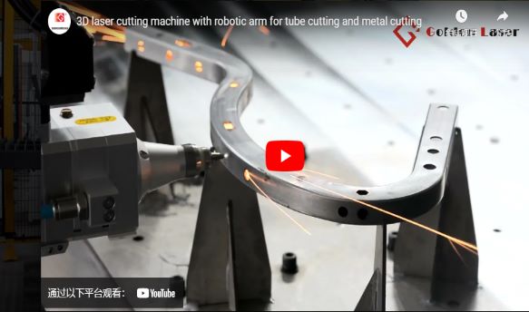 Máquina de corte a laser 3D com braço robótico para corte de tubo e corte de metal