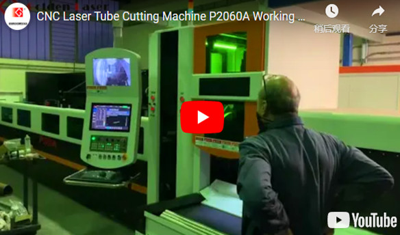 CNC Máquina de Corte Do Tubo Do Laser P2060A Trabalhando na Itália