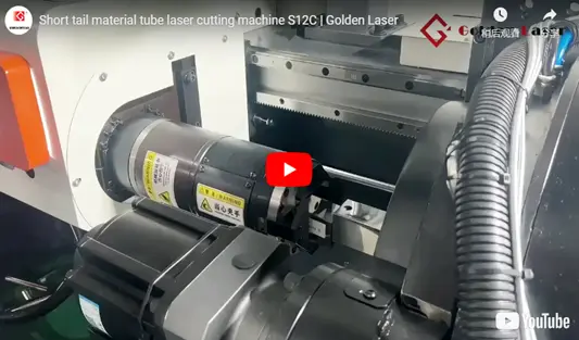 Máquina de corte a laser de tubo de material de cauda curta